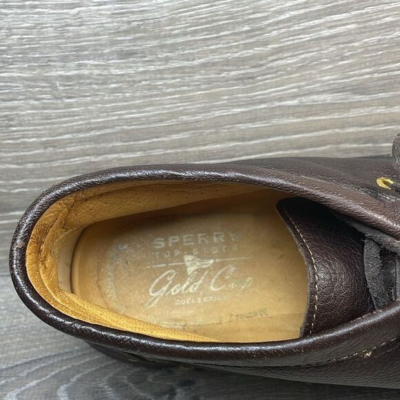 Sperry Top Sider Gold Cup Men’s Sz 11.5M Soft Dark Brown Leather Lace Up Chukka main image 8